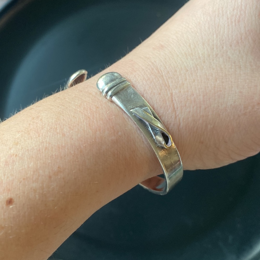 Solid Sterling Silver " Until theres Cure " Cuff